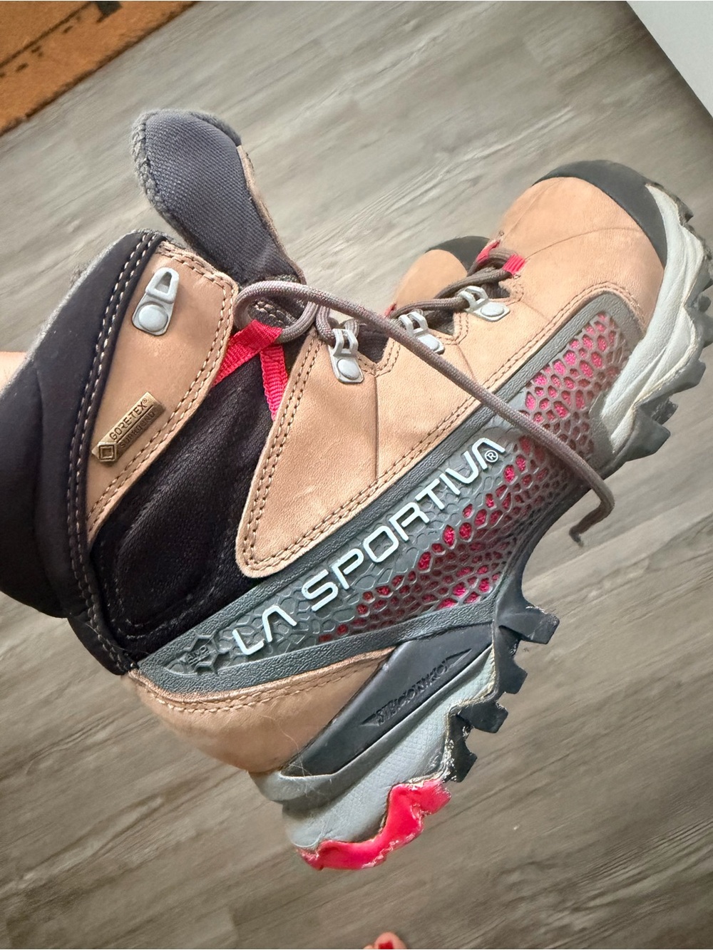 La Sportiva Brown Black and Red Women's Hiking Boots